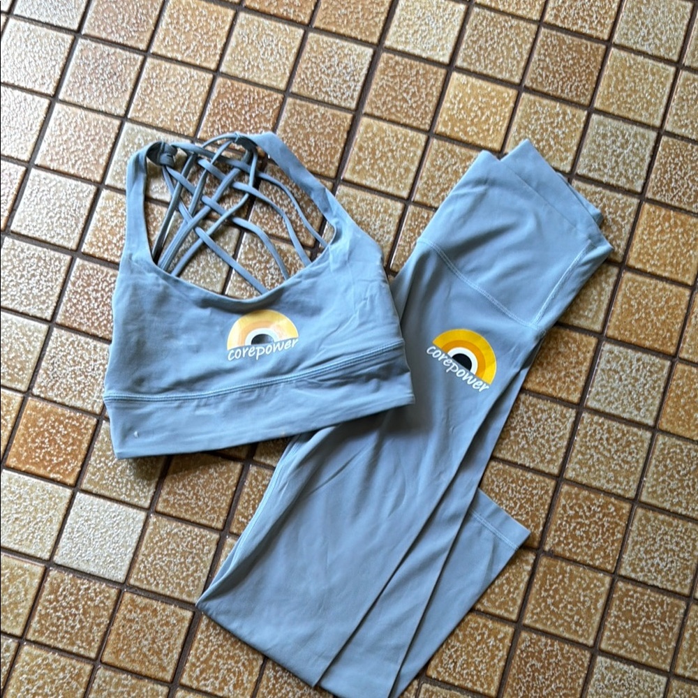 CorePower Lululemon Align Light Blue Activewear Set